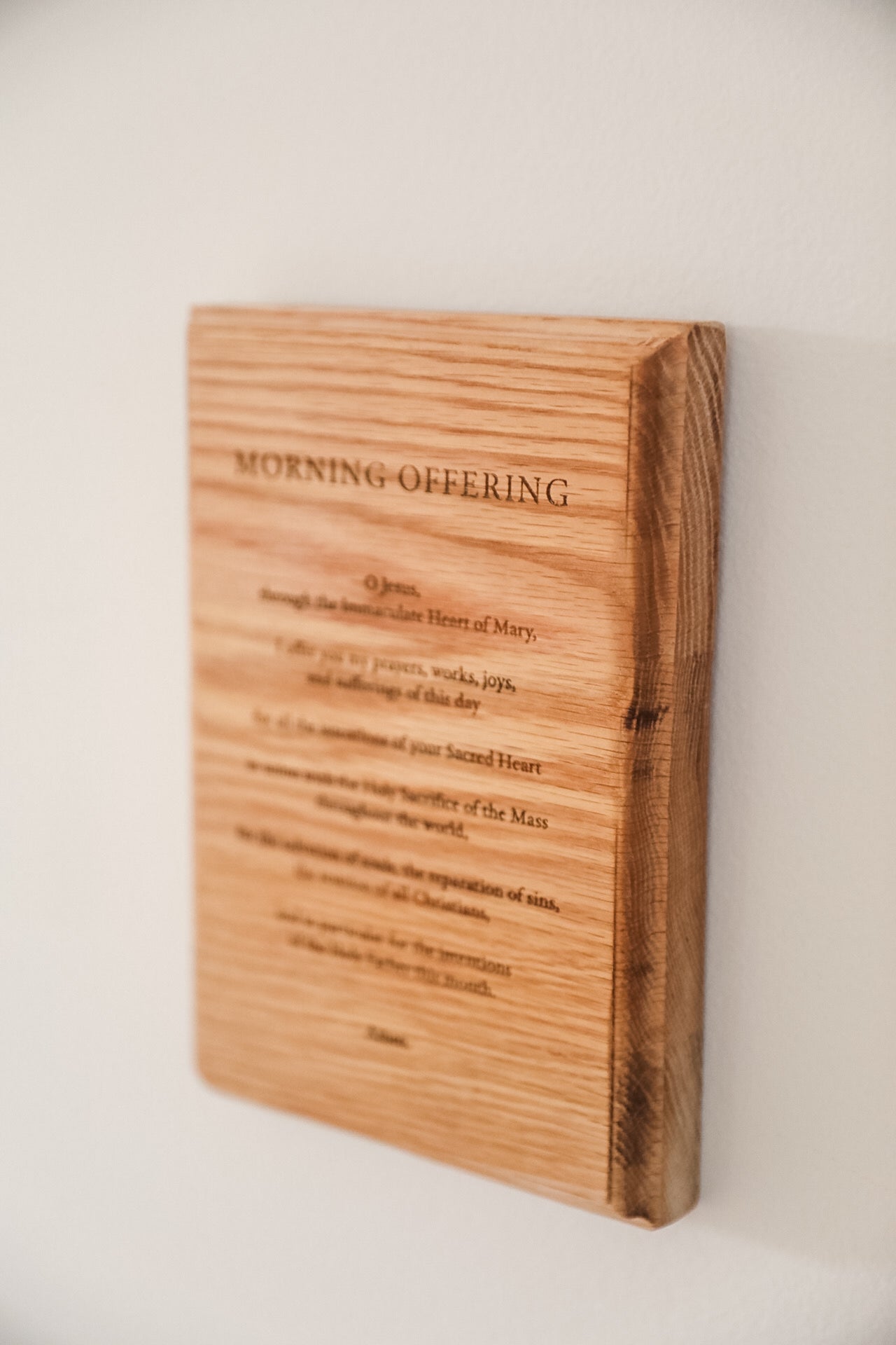 Morning Offering Prayer Plaque