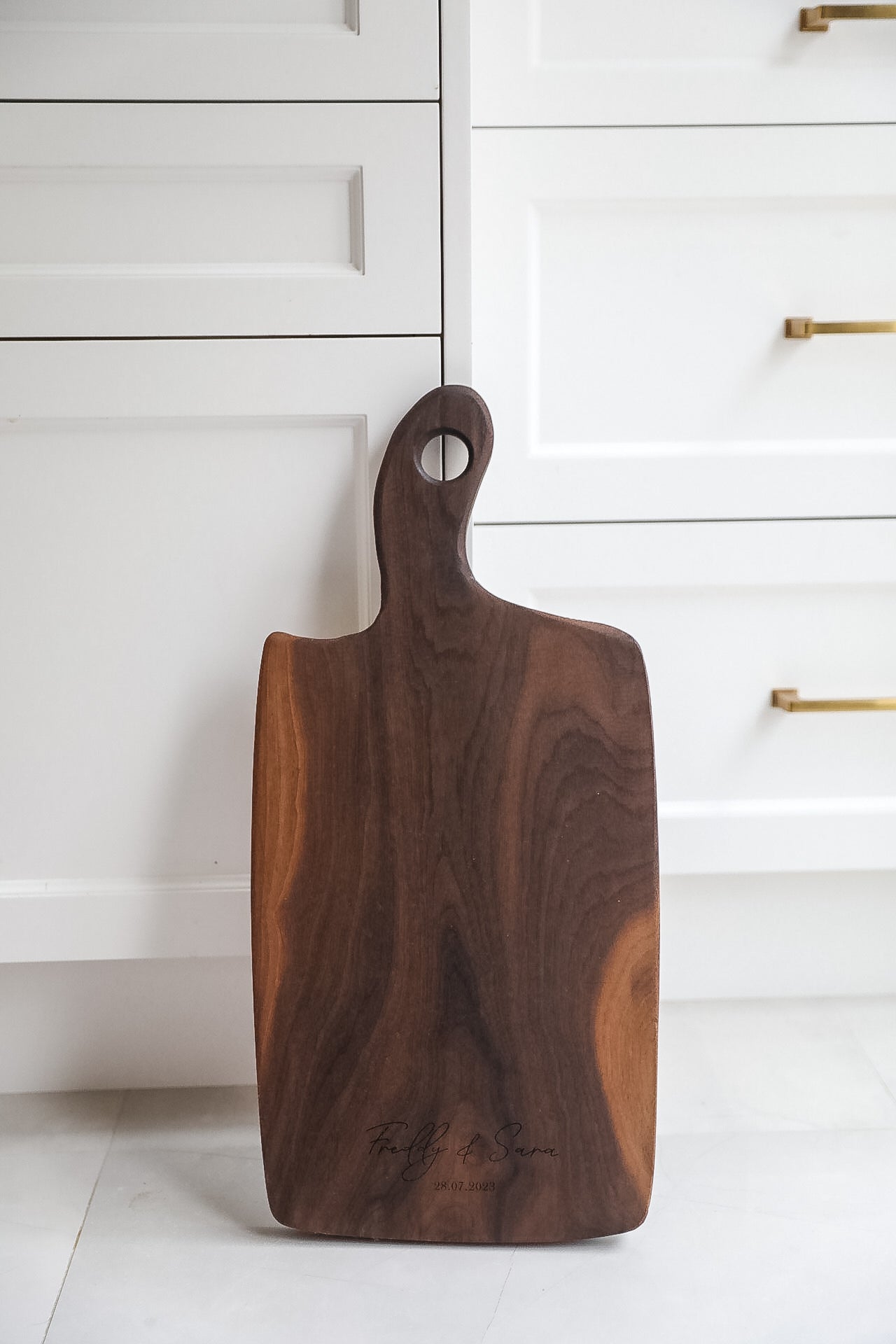 Signature Walnut Serving Board with Handle - Custom Engraved
