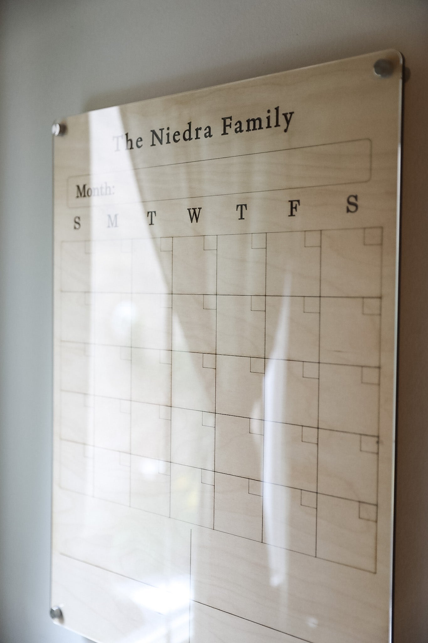 Family Name Wall Calendar