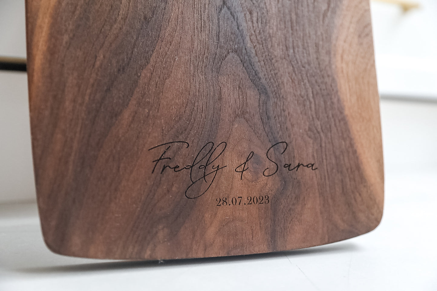 Signature Walnut Serving Board with Handle - Custom Engraved