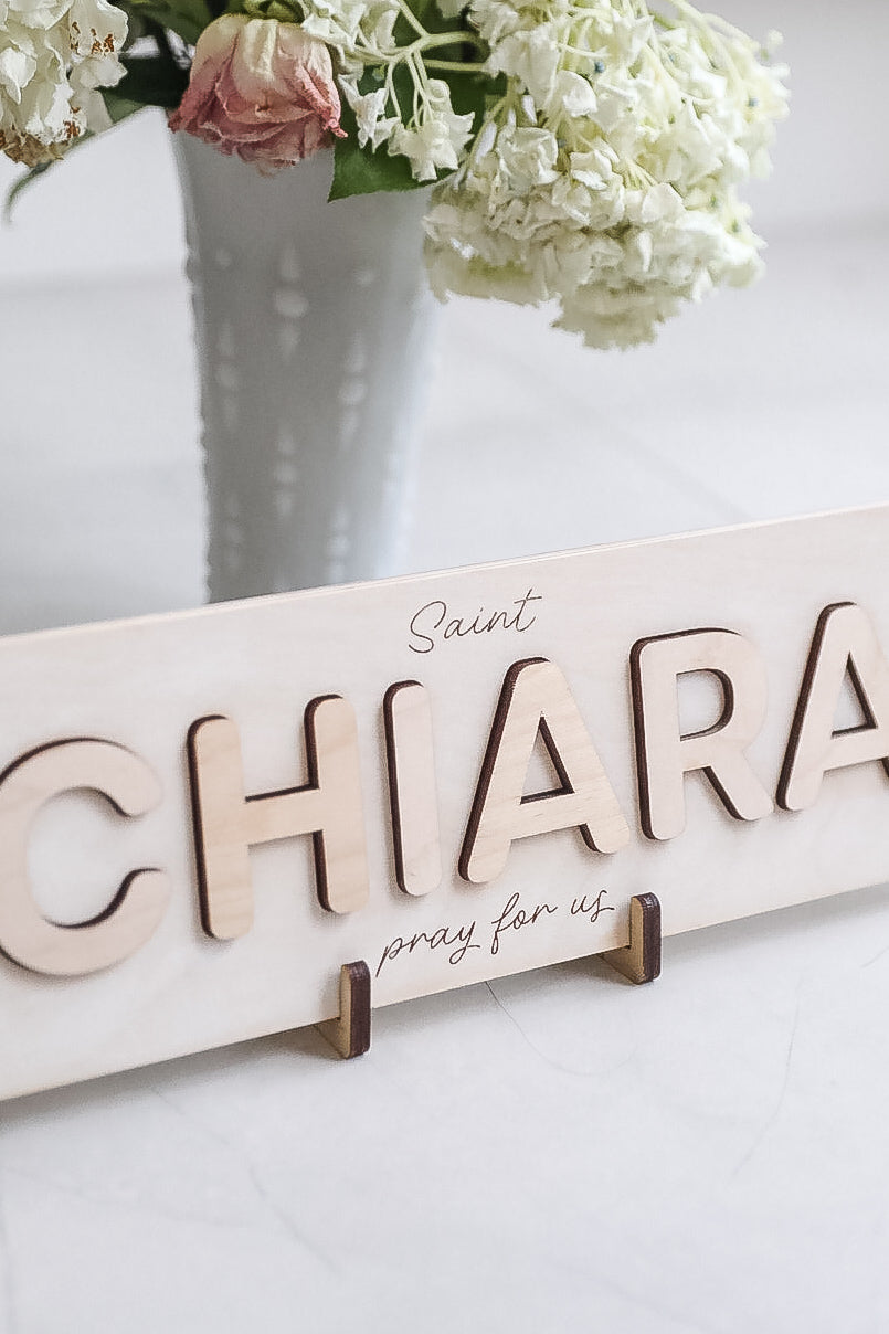 Saint Name Puzzle Sign
