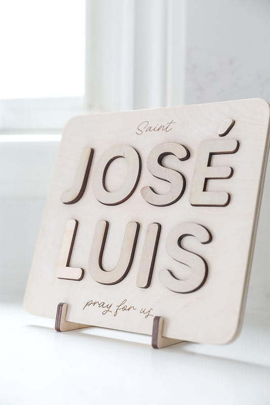 Saint Name Puzzle Sign